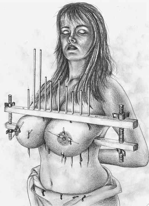 15P evil bondage horror painful female rope artwork