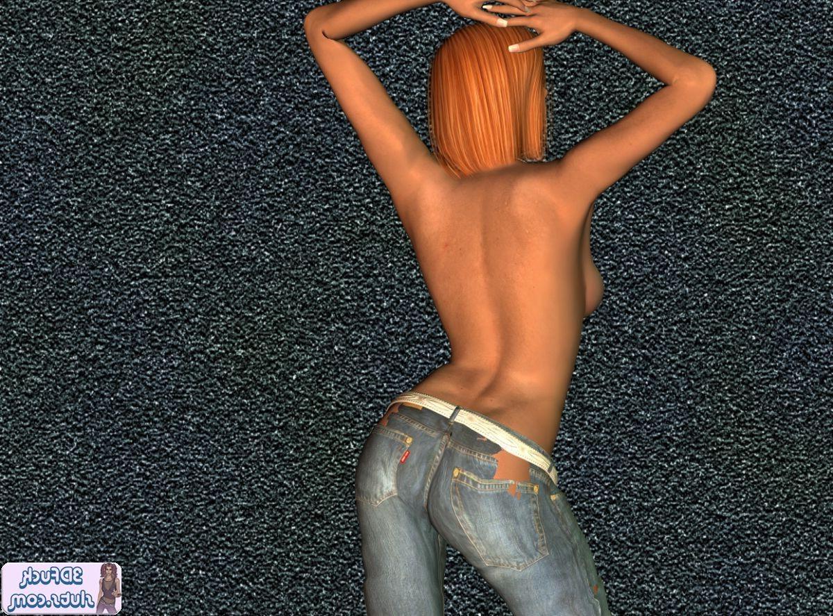 16P Topless toon wearing jean pants
