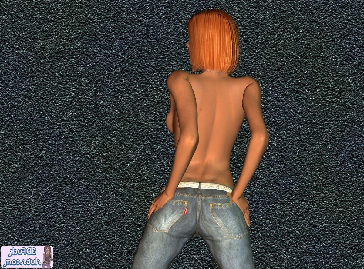16P Topless toon wearing jean pants