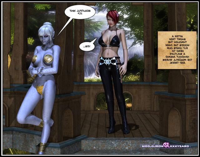16P Sexy babe gives her pussy juice to female dark elf