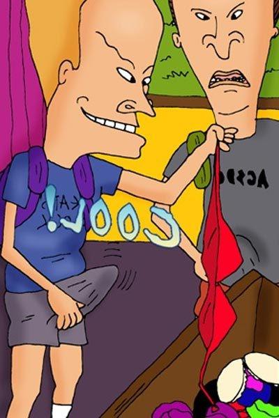 12P Daria runs her tongue on Beavis and gets load