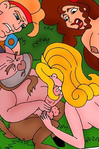 10P Muse of Comedy choking on Phil and swallowing jizz