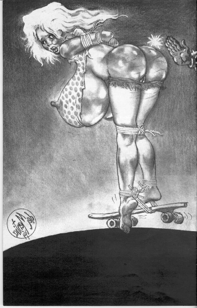 15P bizarre female contortion bondage artwork and fetish drawing