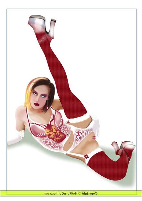 15P Hot toon pictures with salacious babes in sexy lingerie