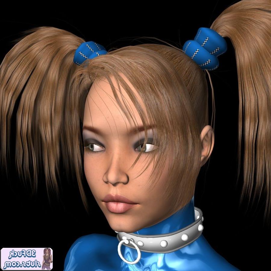16P Toon girl in pigtails