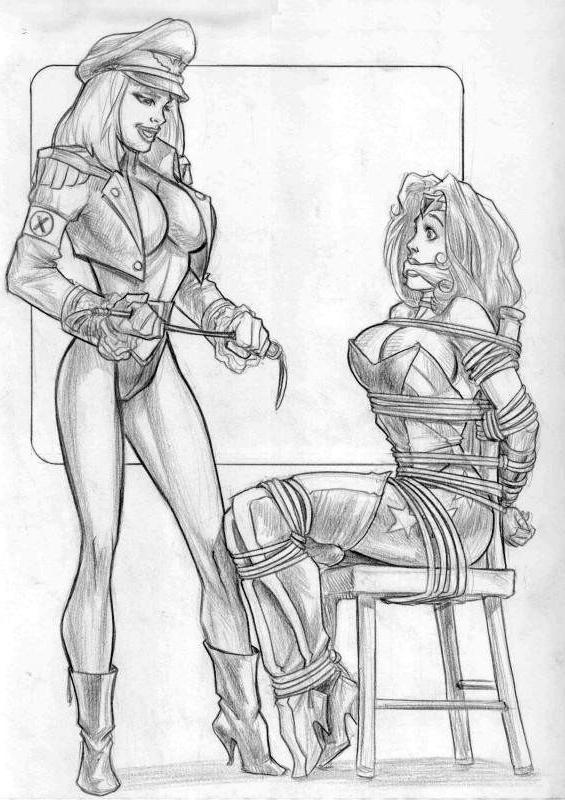 15P sadistic evil female bondage drawings