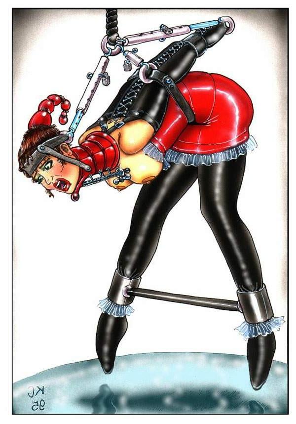 15P sadistic evil female bondage drawings