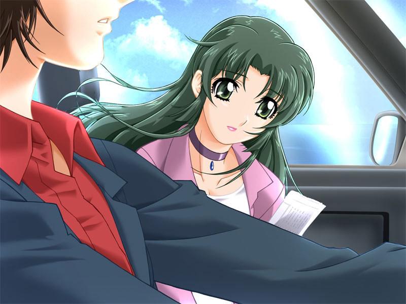 20P Horny hentai female drivers love playing with their big titties