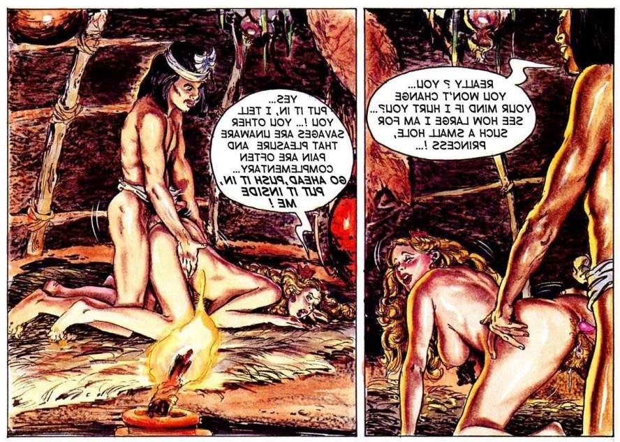 15P jungle chief stretches cute blondes ass