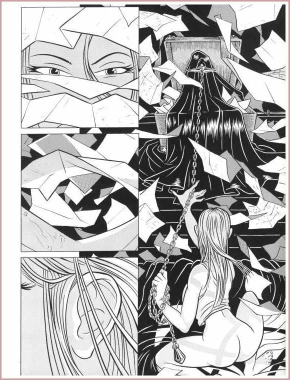 15P weird latex and leather bondage comic