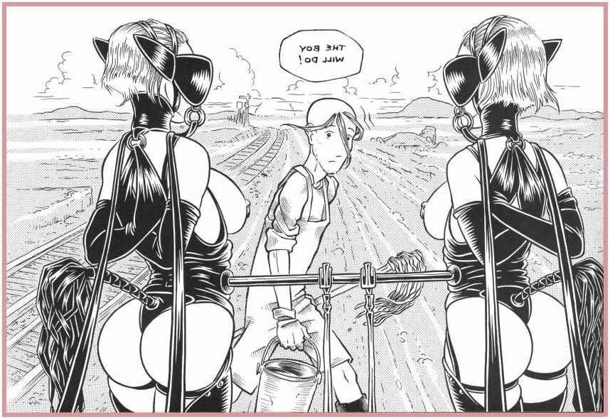 15P weird latex and leather bondage comic