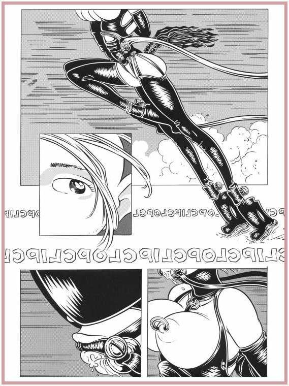 15P weird latex and leather bondage comic