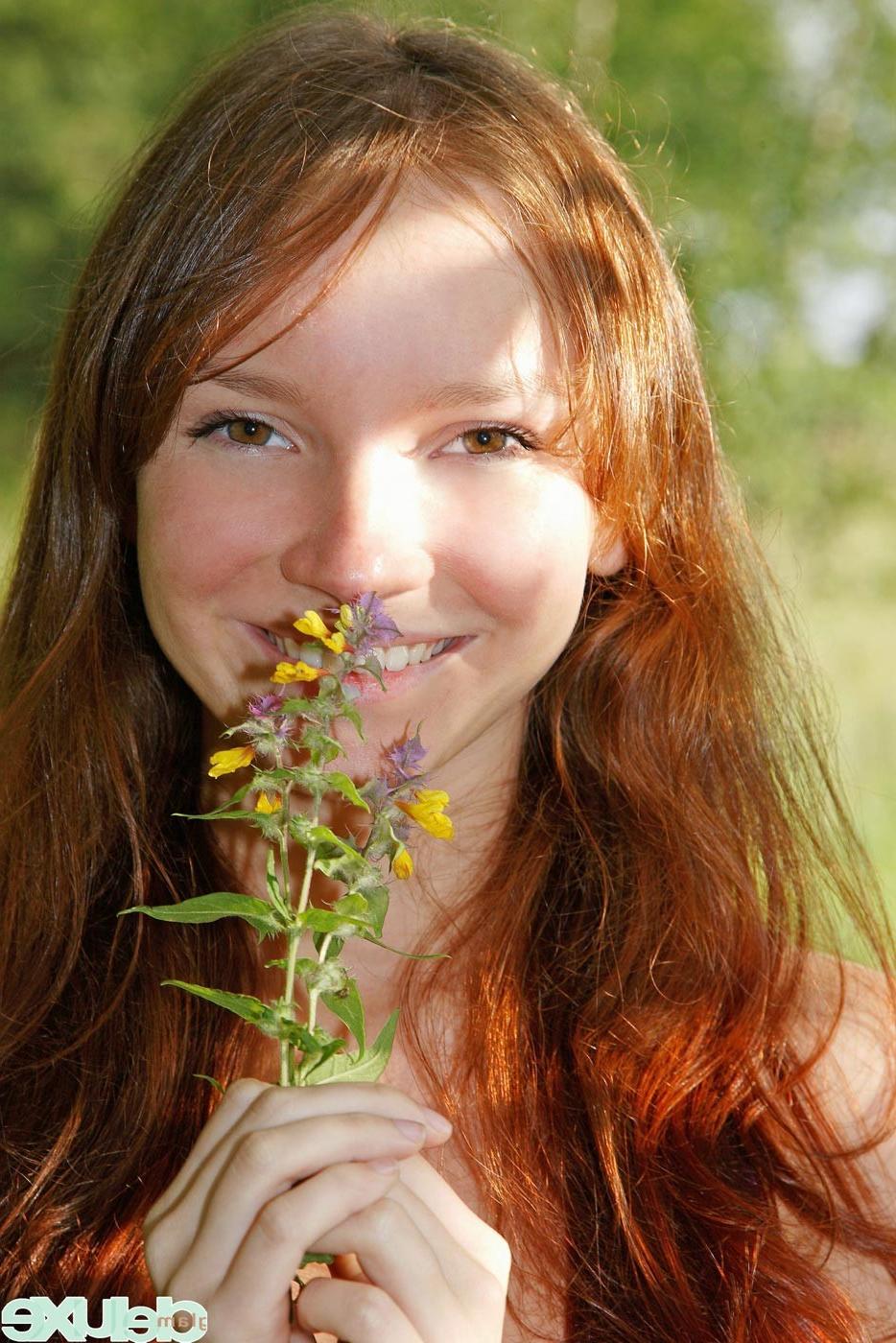 16P Beautiful teen model outdoors