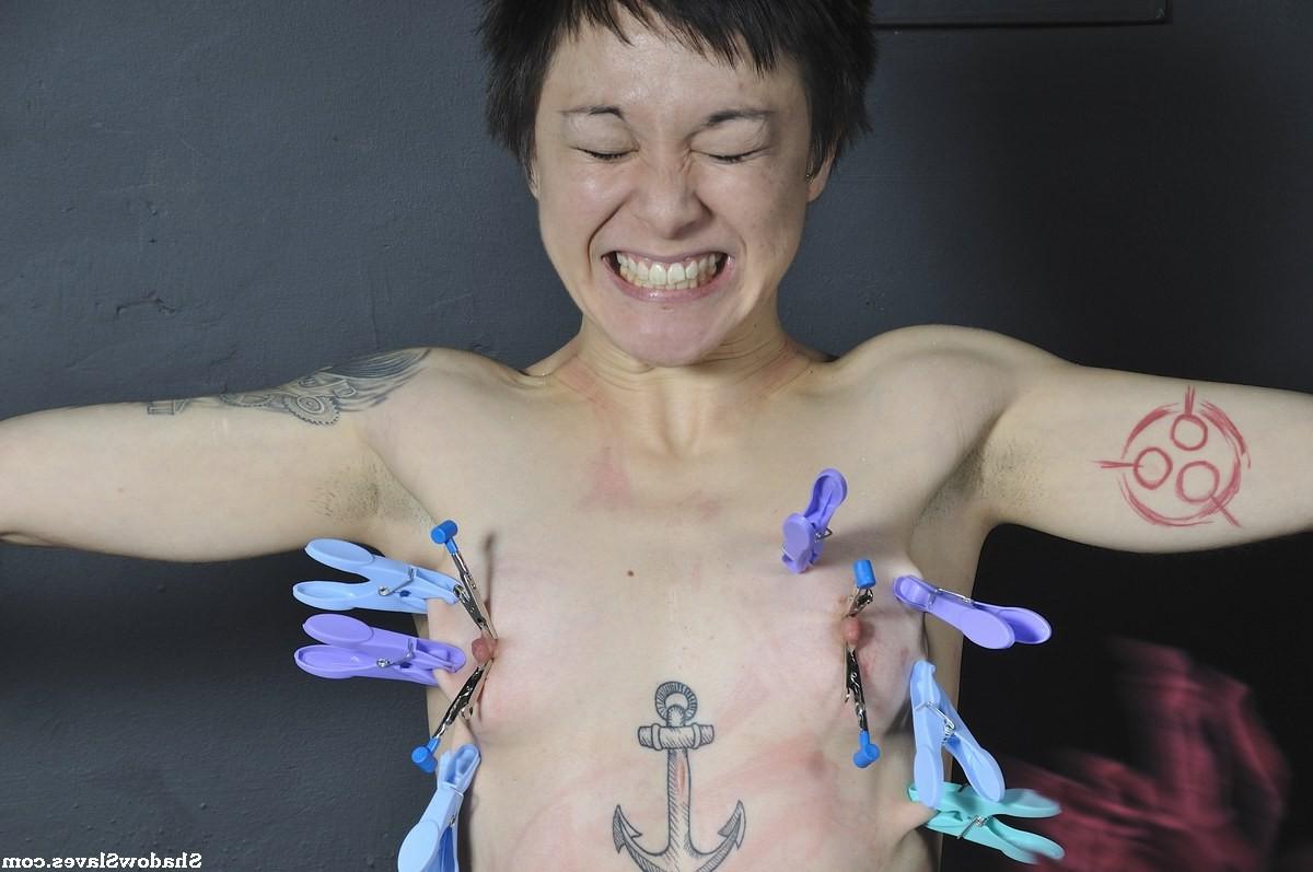 16P Kinky Mei Maras tattooed tit torture