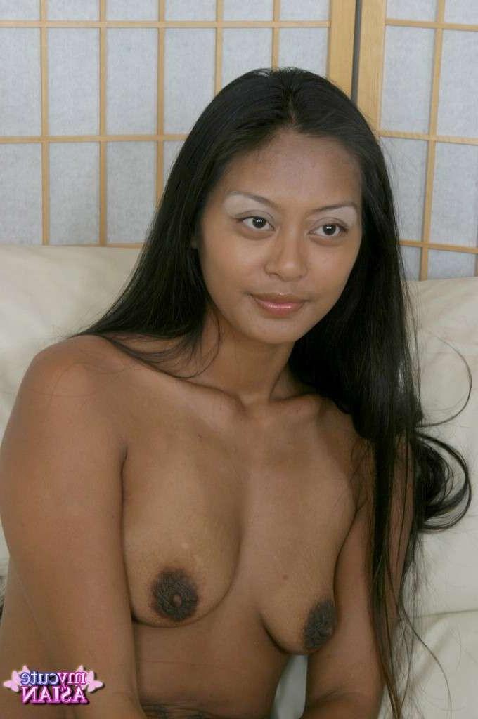 16P Asian spreads her legs wide to show her pussy