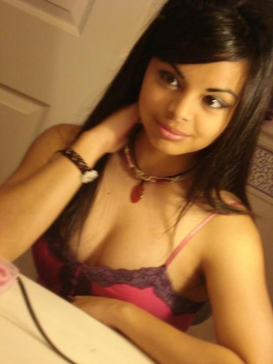 16P Cute mixed race Asian teen taking selfpics