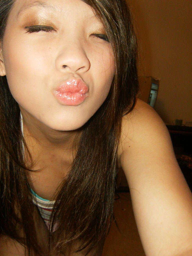 16P Sweetie posing for sexy selfpics plus one semi-topless shot