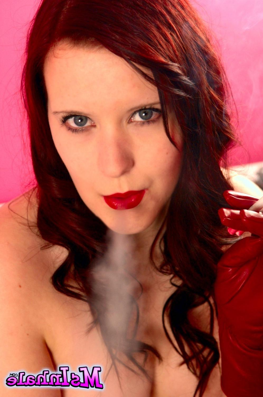 15P MsInhale wears red lipstick and leather gloves 