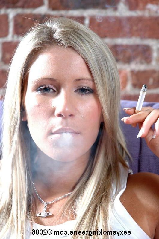 16P Sexy 18 yr old smoking fetish teen smokes a long cigarette