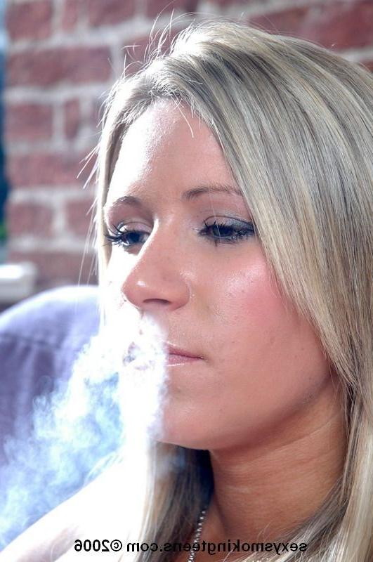 16P Sexy 18 yr old smoking fetish teen smokes a long cigarette