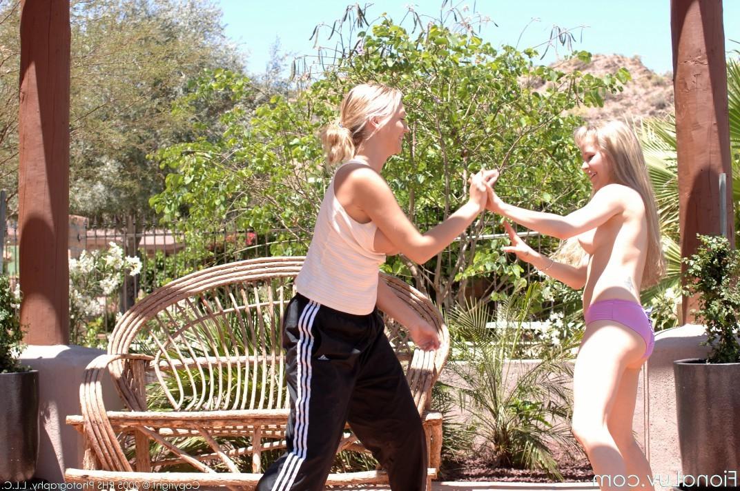 15P Fiona Luv play fights with Alison