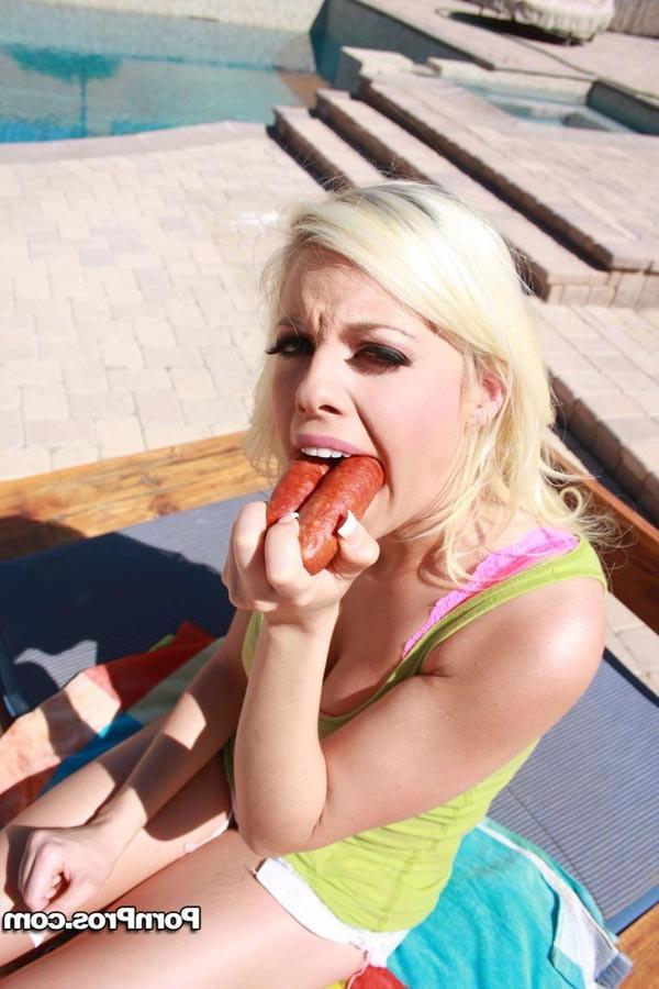 14P Britney Amber choking with a cock deep down her throat