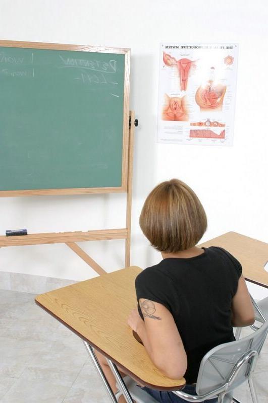 16P Lesbian babes fingering juicy pussy hard in class