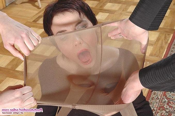 20P Three cute russian babes play with their pantyhose in hotel