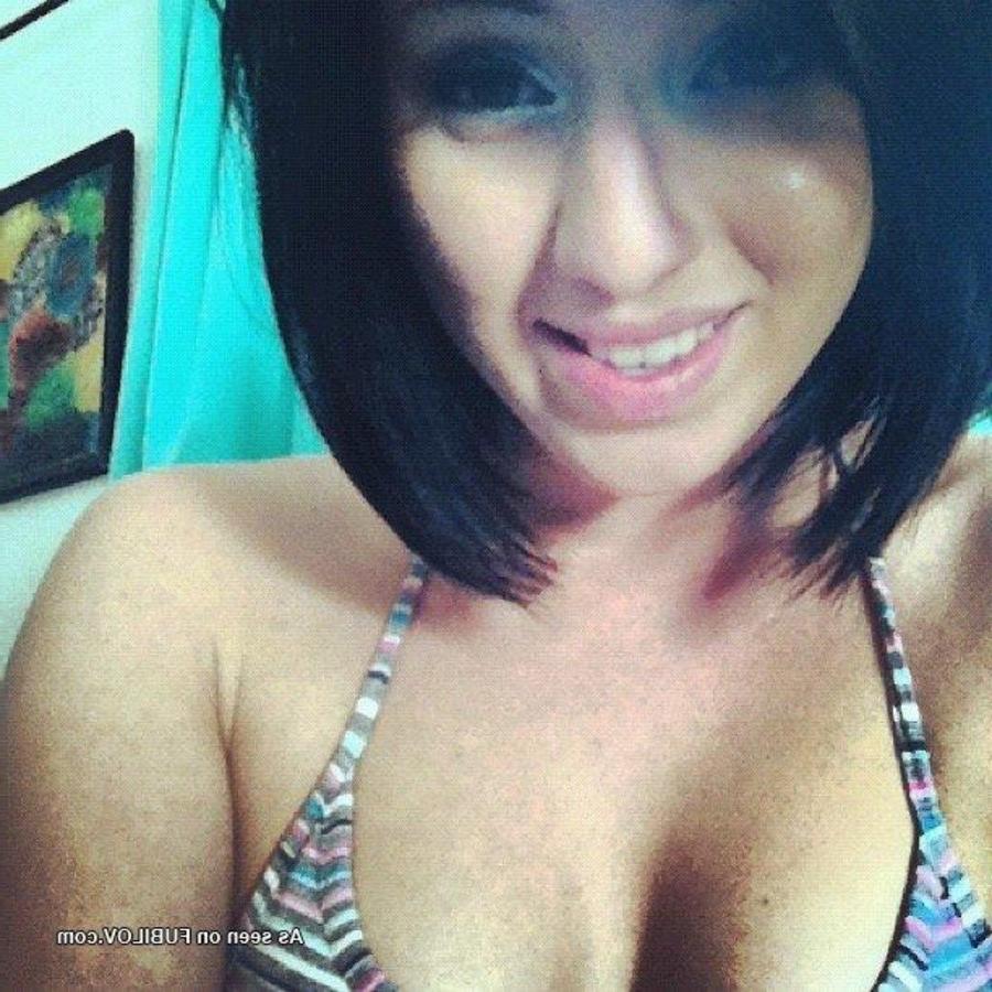 9P Collection of a sexy kinky babe flashing her perky tits