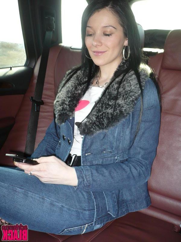 16P Busty NY tourist Adrianne Black strips down in the back seat