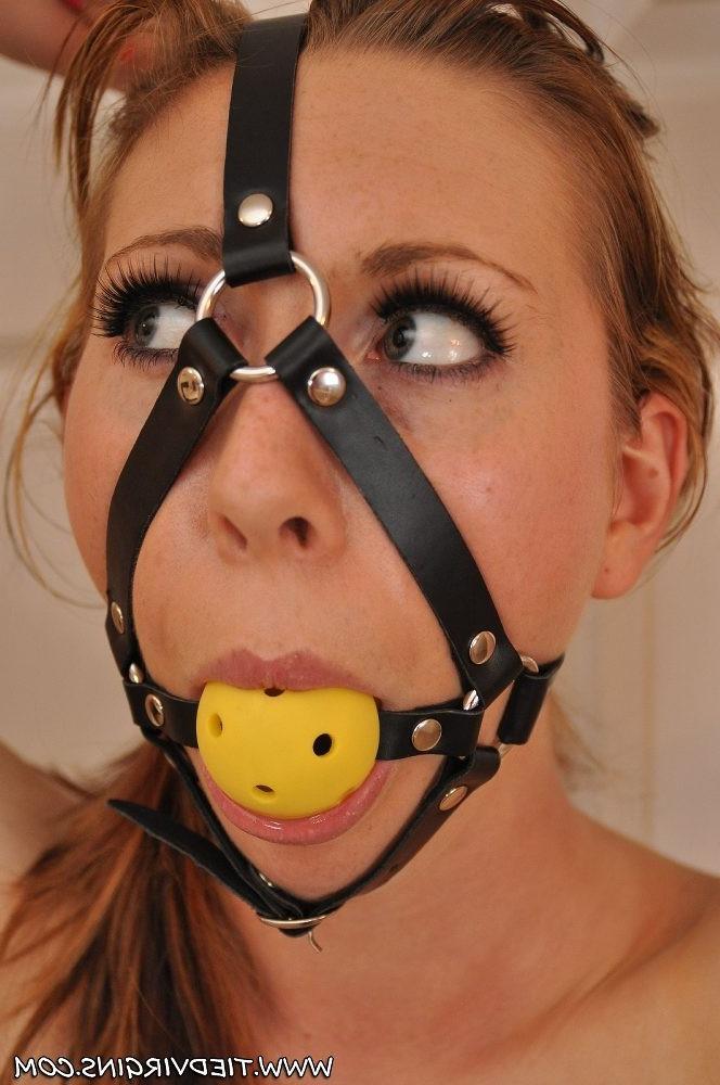 11P Tied Virgin stripped to her panties and treated like a slave