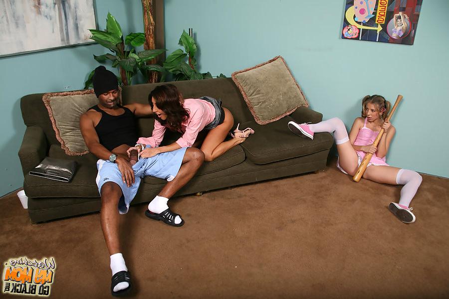 18P Tara Holiday and Chastity Lynn fucking a big black cock