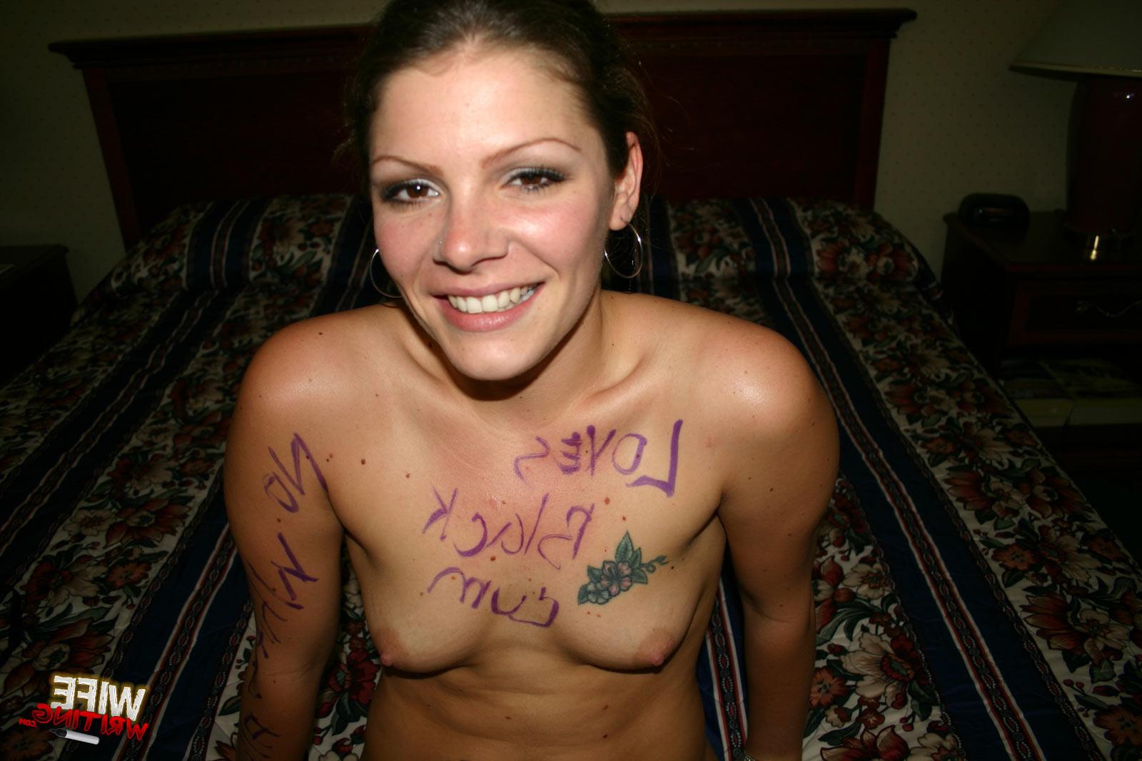 16P Brownhaired hot dirty wife getting glazzed with Jizz of a black