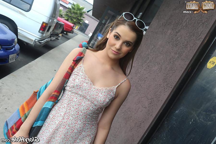 15P Tiny titted Kasey Warner fucks a black cock at a gloryhole