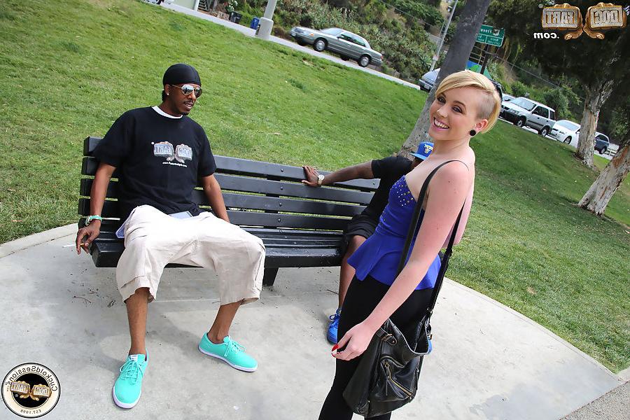 15P A cuckold watches Miley Mays interracial fucking