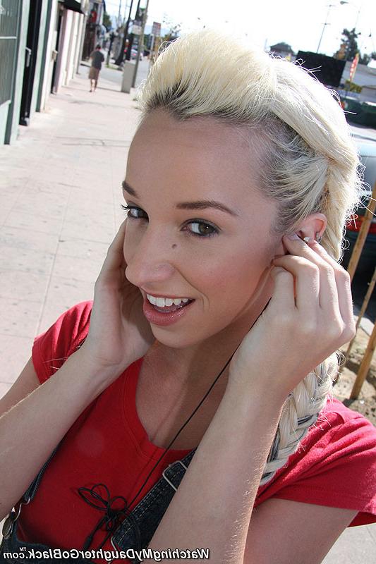 15P Pigtailed blonde teen Jada Stevens gets big black cock into her shaved pussy