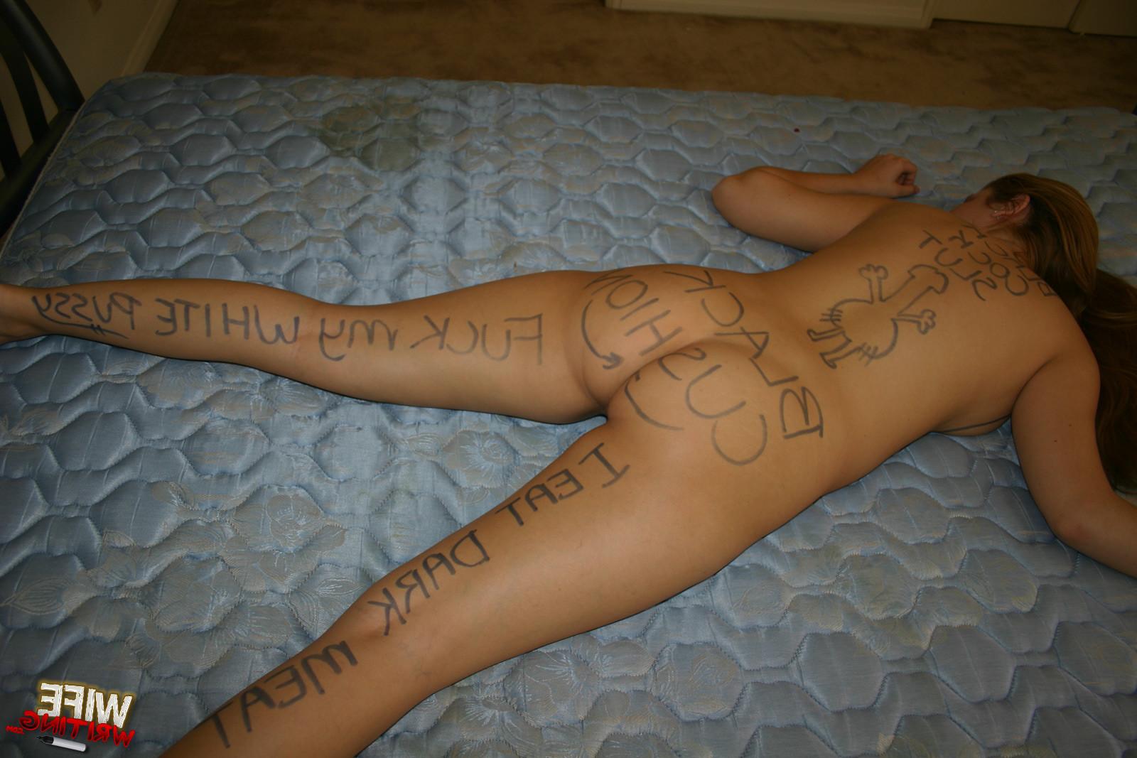15P Brunette interracial marked sucks black eats sperm