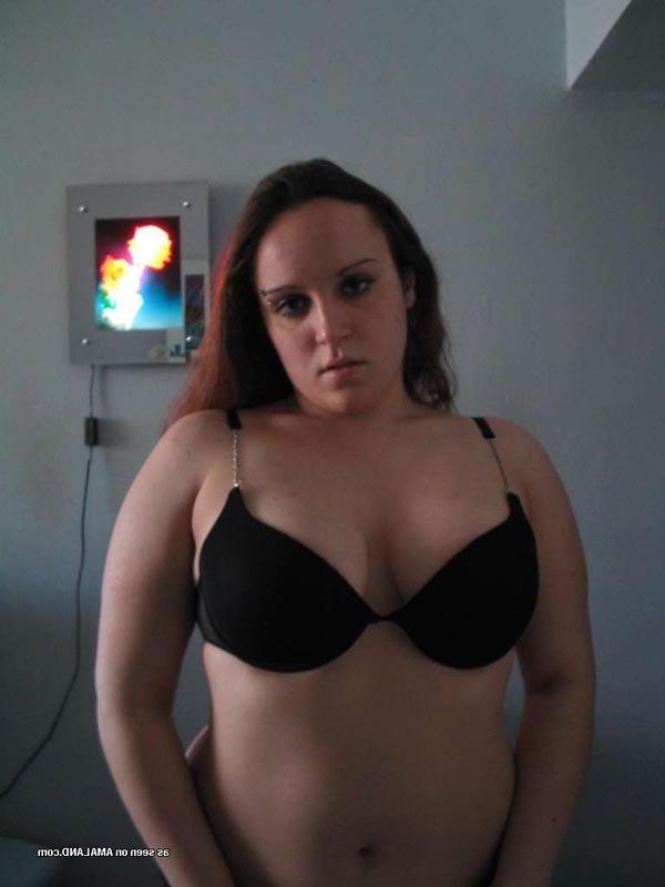 15P Ginger BBW stripping off her black underwear