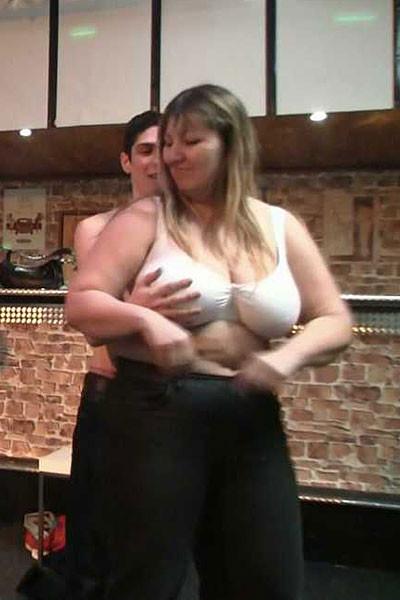 12P Young slender guys strip the fat chicks naked and play with their amazing bodies