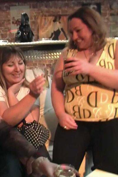 12P Beautiful chubby babes have been drinking at the party and now they are doing gr