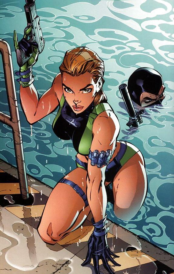 16P Sexy Cartoon Art by J. Scott Campbell 