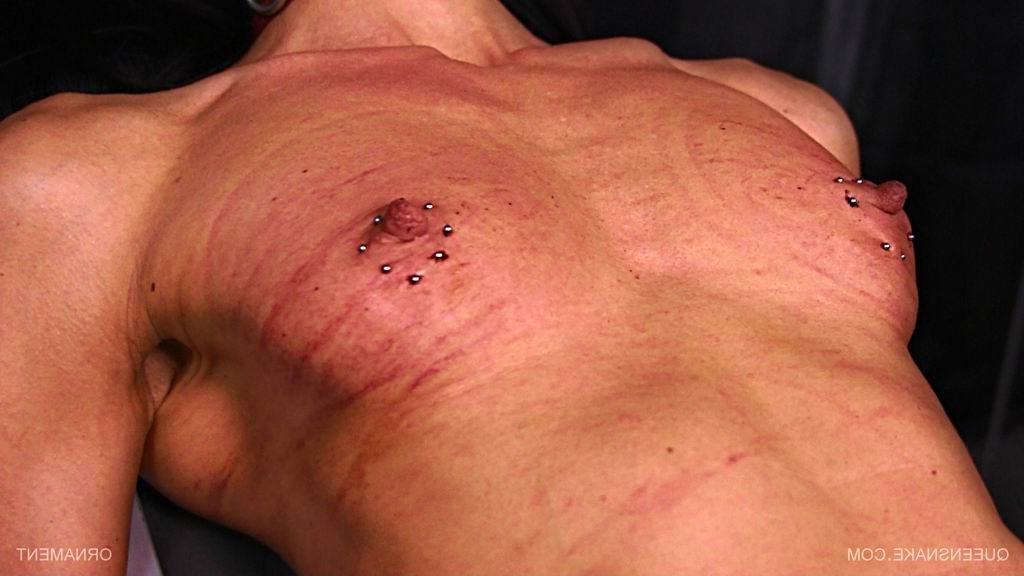 16P Extreme bloody piercing and tits torture