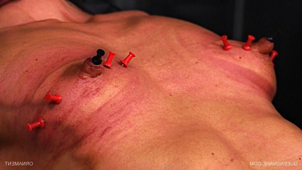 16P Extreme bloody piercing and tits torture
