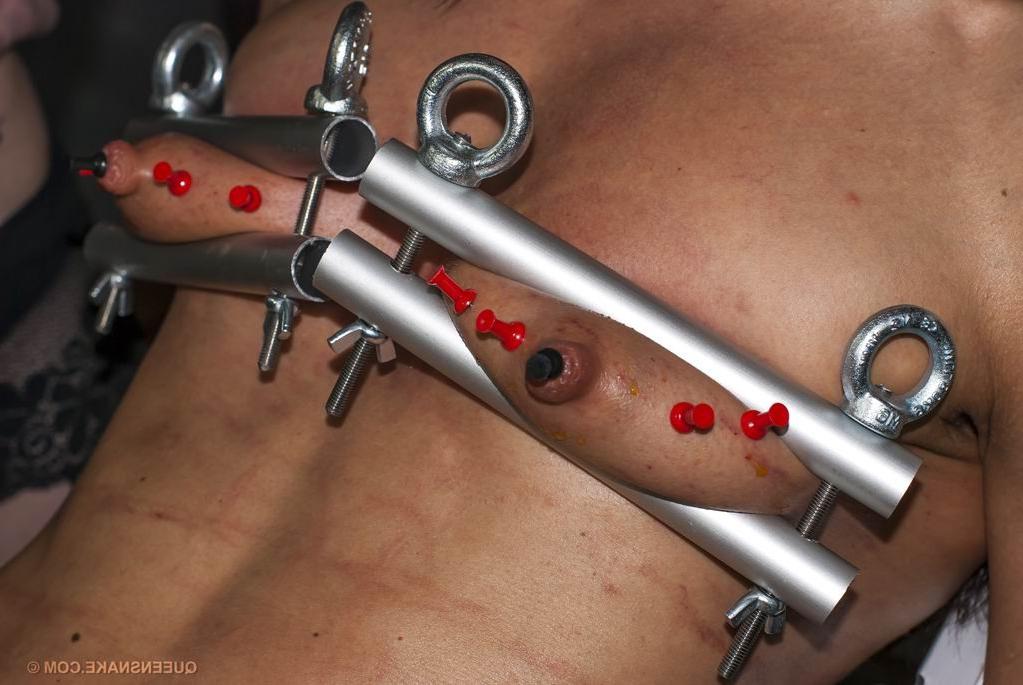16P Extreme bloody piercing and tits torture