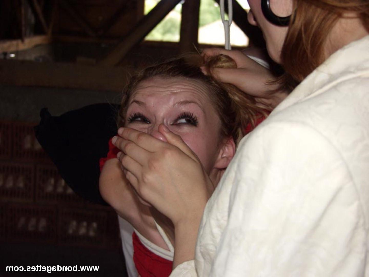 16P Amateur blonde subbie is tied up and nipple clamped by her Mast