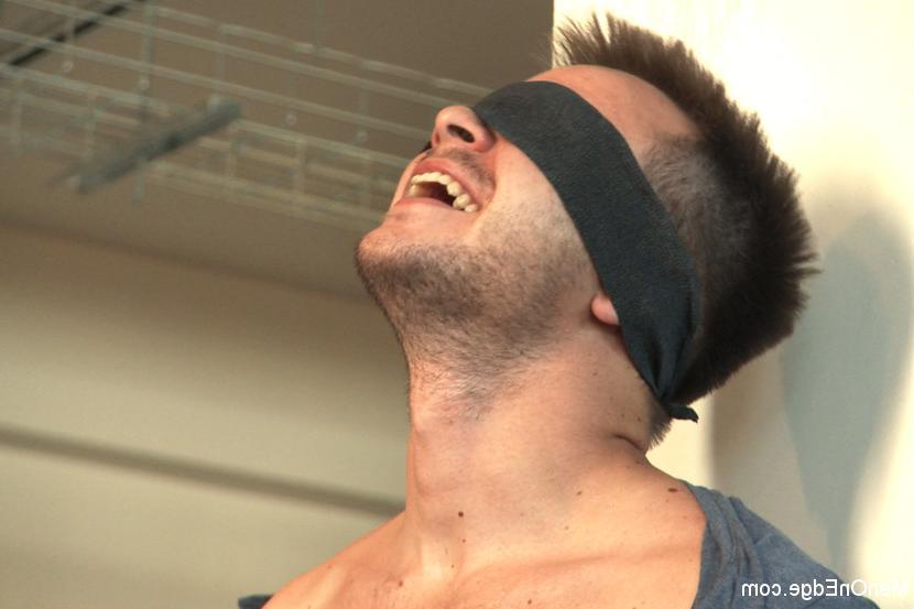 15P James Riker has his fat uncut cock relentlessly edged by two guy