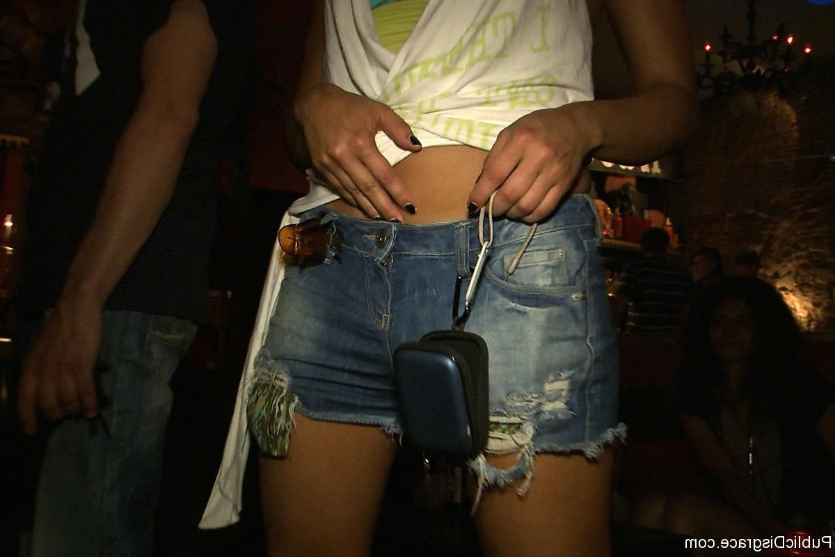 24P Sexy latina gets tied up and fucked outdoor in public places