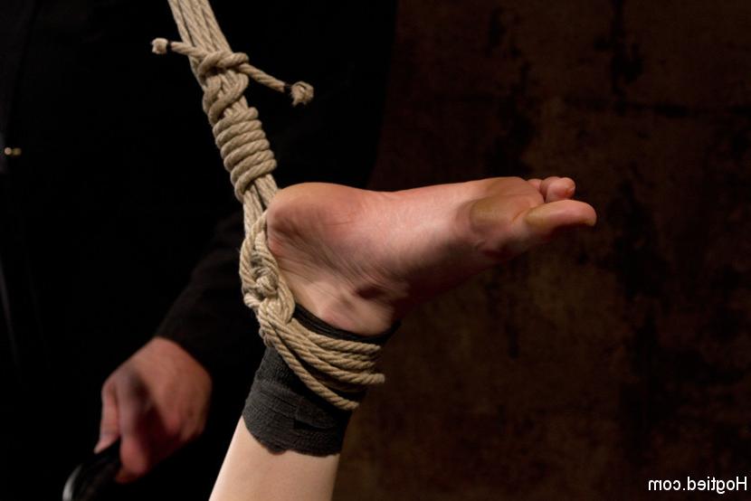 15P Sgt. ties this bitch good. Finger fucking her and spanking her pristine ass, he 