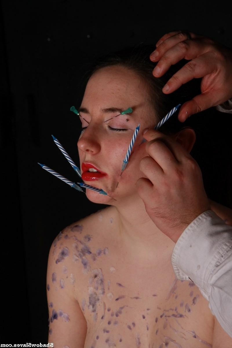 16P Lyarahs burning needle torture and piercing punishments of facially tormented ca
