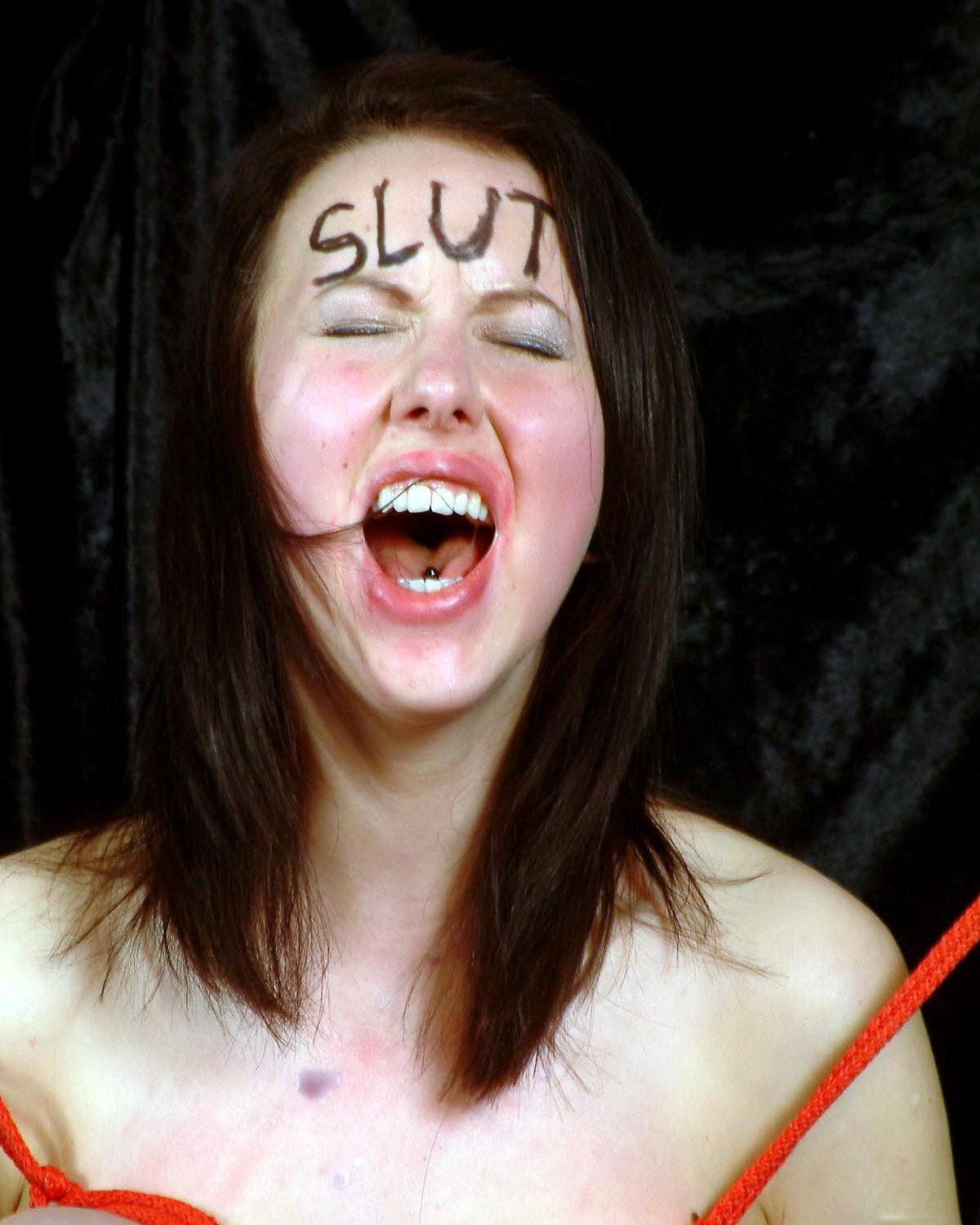 16P Punishing Emily Sharpes big tits and breast whipping of humiliated english slave